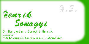 henrik somogyi business card